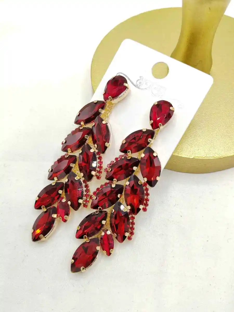 Boucle D'oreille Soirée Multicolore En Métal Fantaisie  | Bijoux fantaisie en acier inoxydable