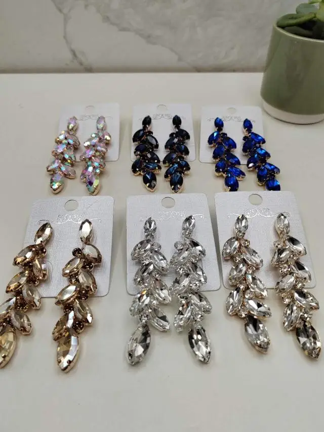 Boucle D'oreille Soirée Multicolore En Métal Fantaisie  | Bijoux fantaisie en acier inoxydable