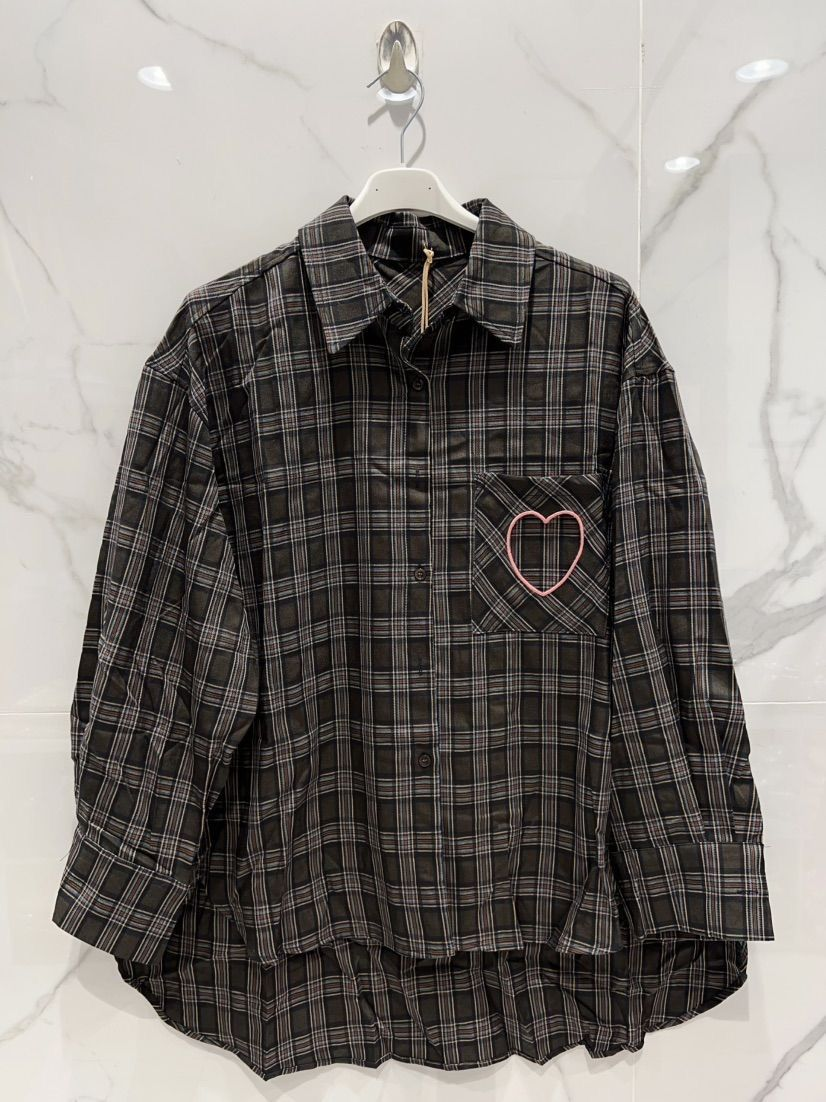 Chemise coeur carreaux | Chez Florem