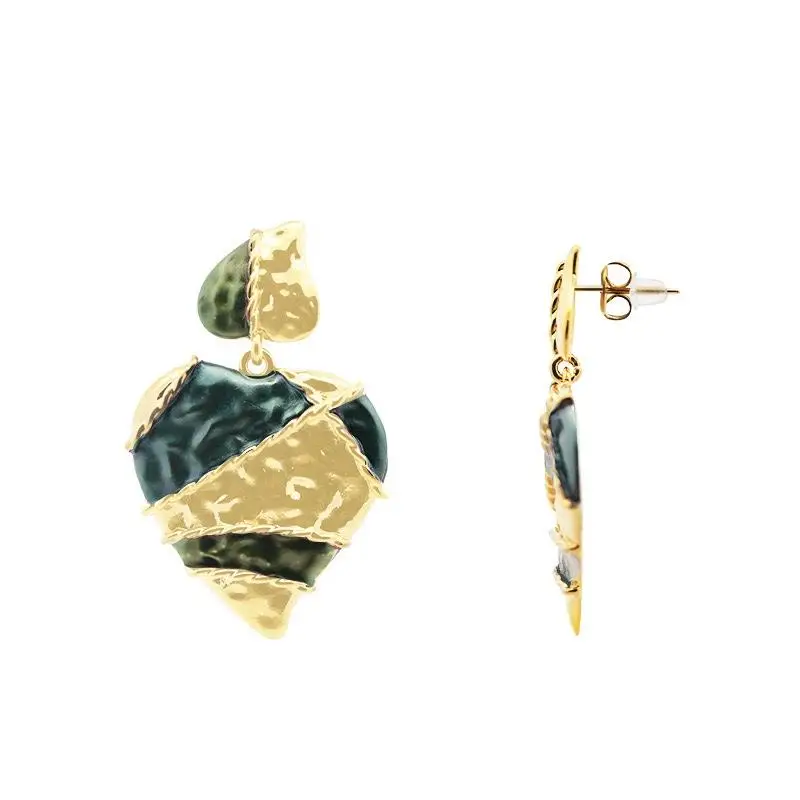 Orecchini Pendenti Smatati a Cuori  | Maelle B. Fashionlab 