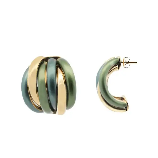 Orecchini Spessi Smaltati a semicerchio | Maelle B. Fashionlab 