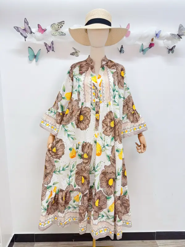 Robe ample  en coton  | Vintage Mode