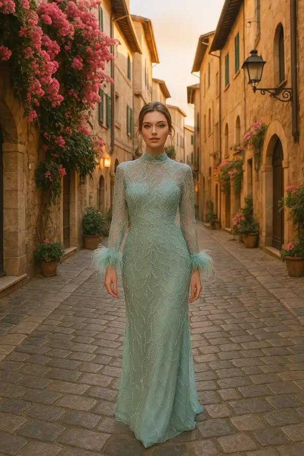 High neck dress | Ritu