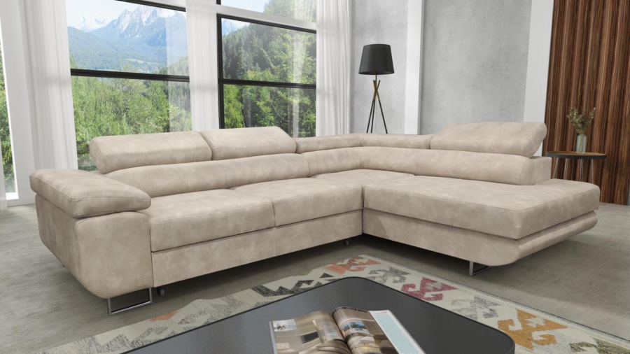 CANAPE TOULOUSE ANGLE DROIT CONVERTIBLE 275x205cm | MULTI-AFFAIRES