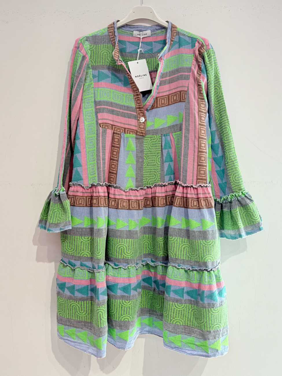 Cotton Aztec Henley Dress | Merci.