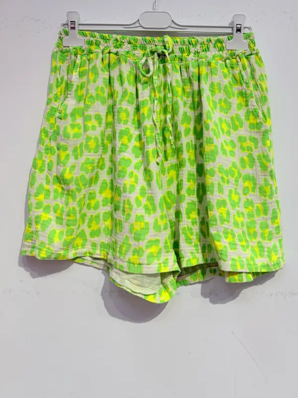 Cotton Leopard Print Shorts | Merci.