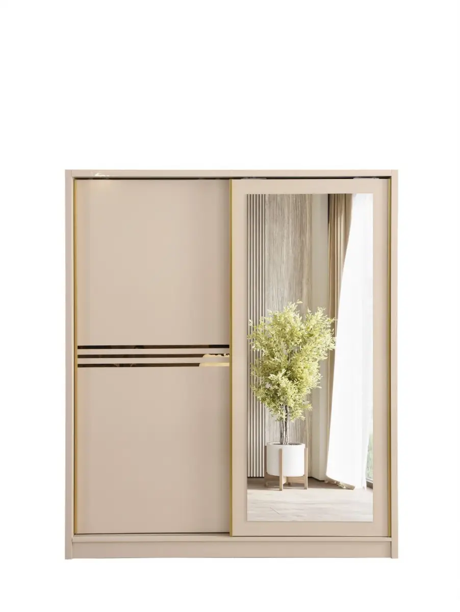 ARMOIRE COULISSANTE DOREE 160 | MULTI-AFFAIRES