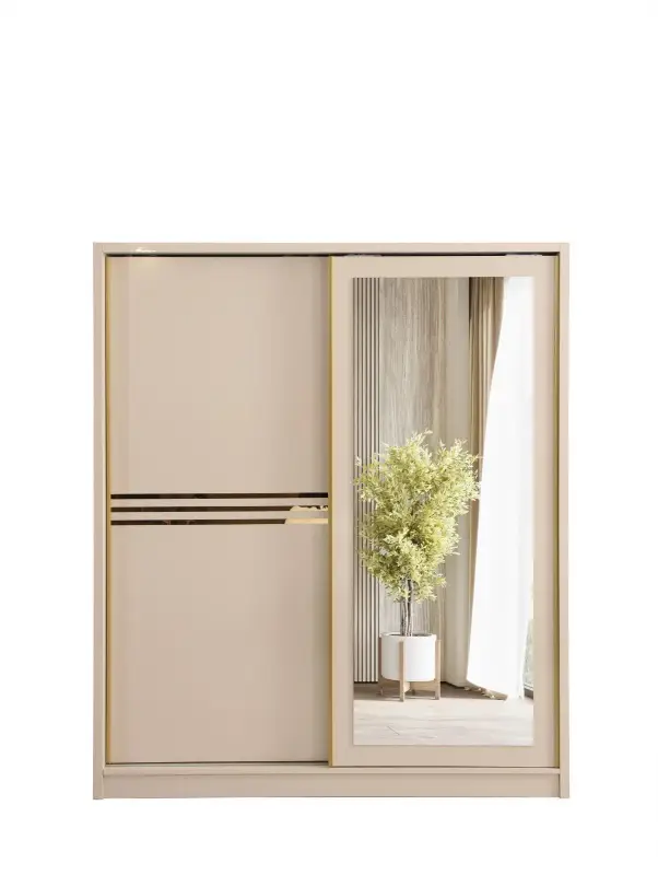 ARMOIRE COULISSANTE DOREE 160 | MULTI-AFFAIRES
