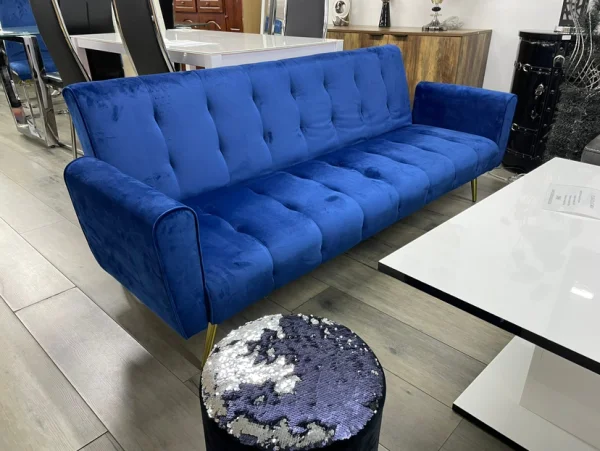 🛋️ Canapé Épuré en Velours – Bleu, Vert ou Beige ✨ | Eurostore