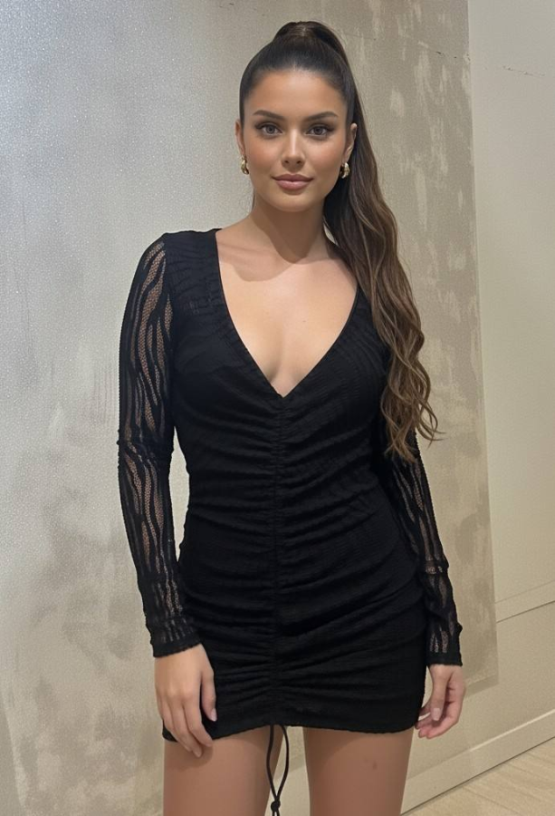 vestido encaje cebra | New Secret