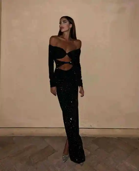 Vestido largo piedras | New Secret