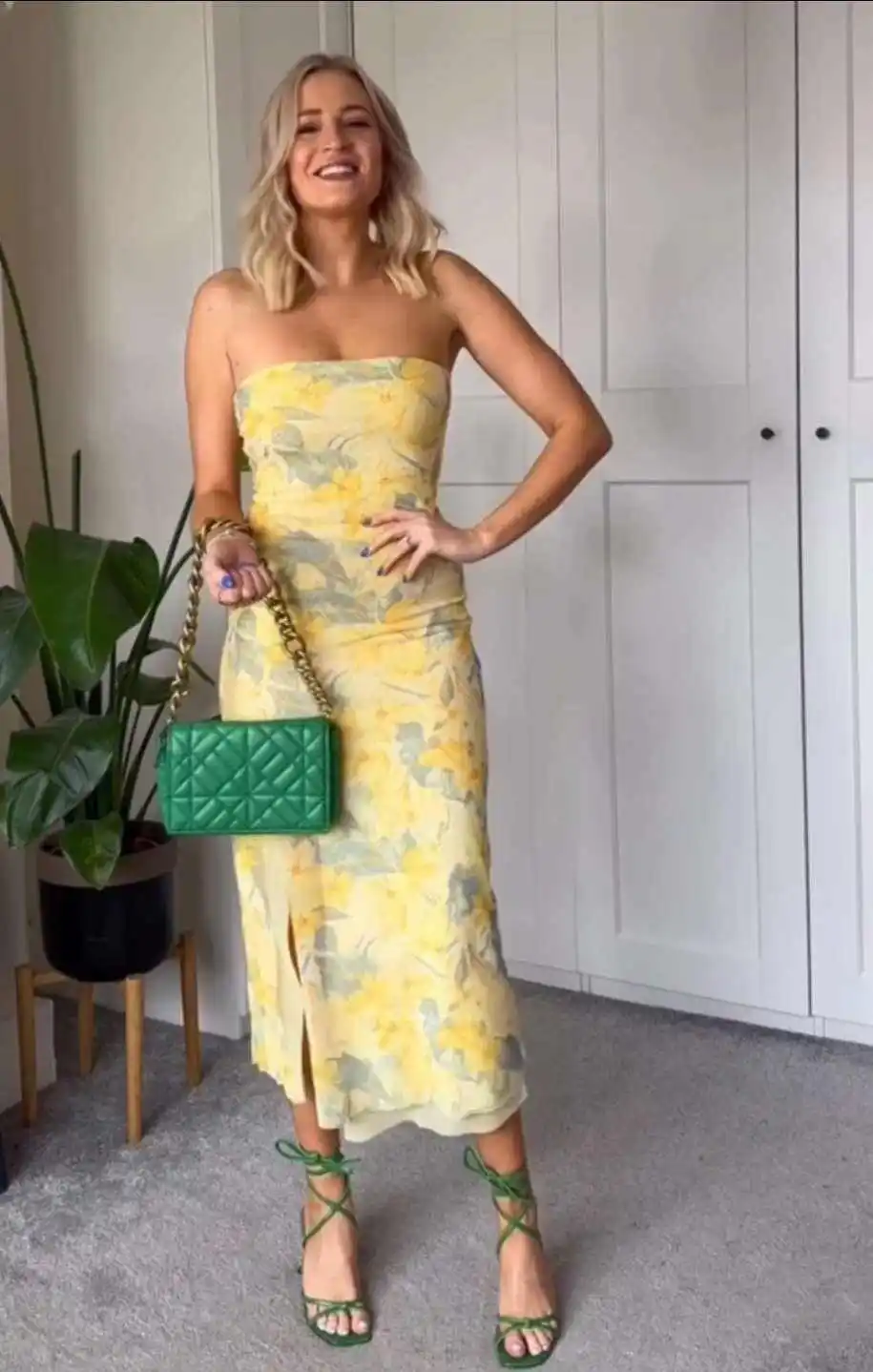 Vestido Midi con tull estampado | New Secret