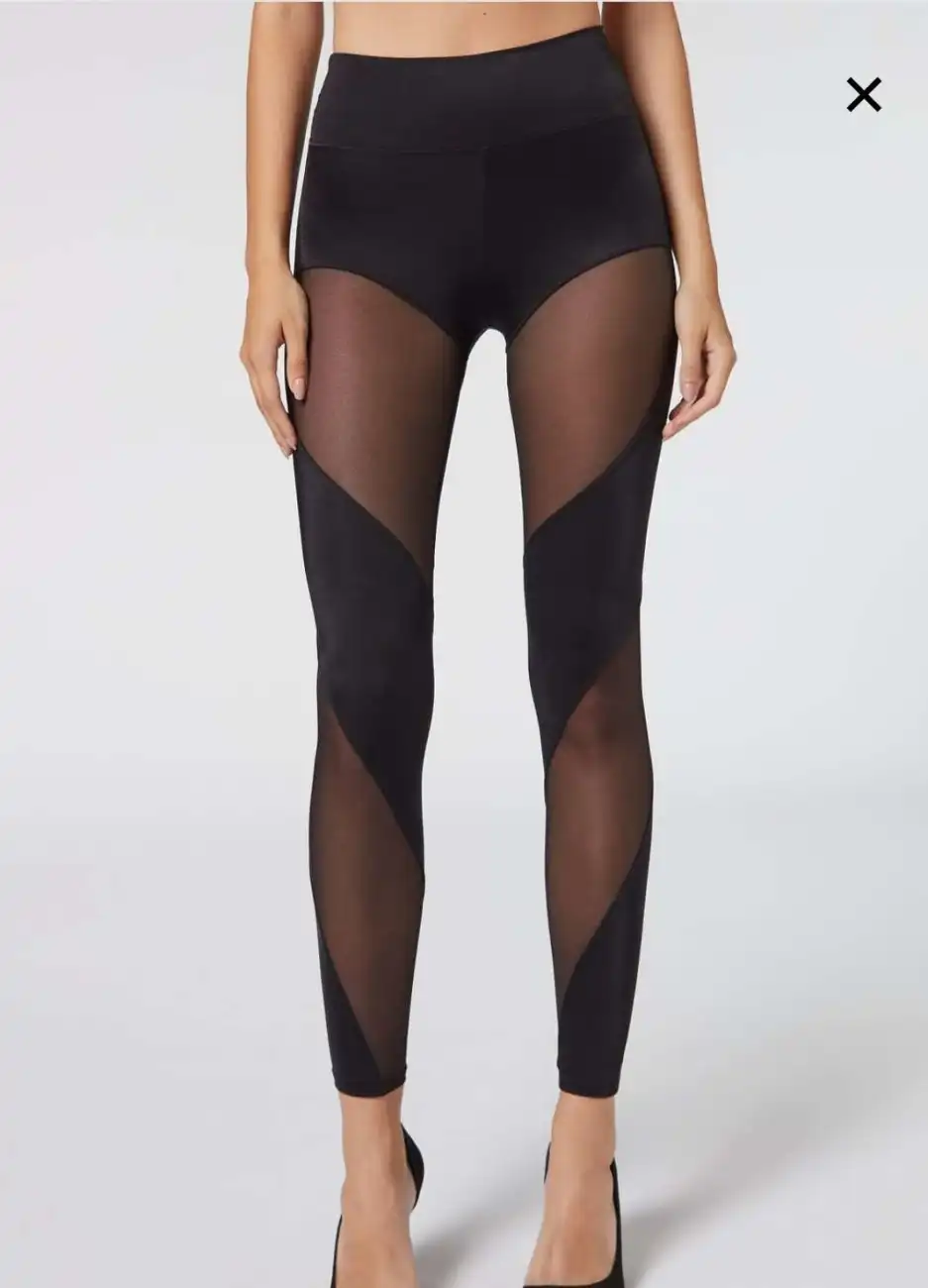 Leggins con tull trasparente | New Secret