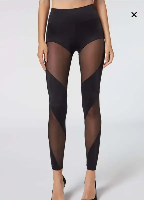 Leggins con tull trasparente | New Secret