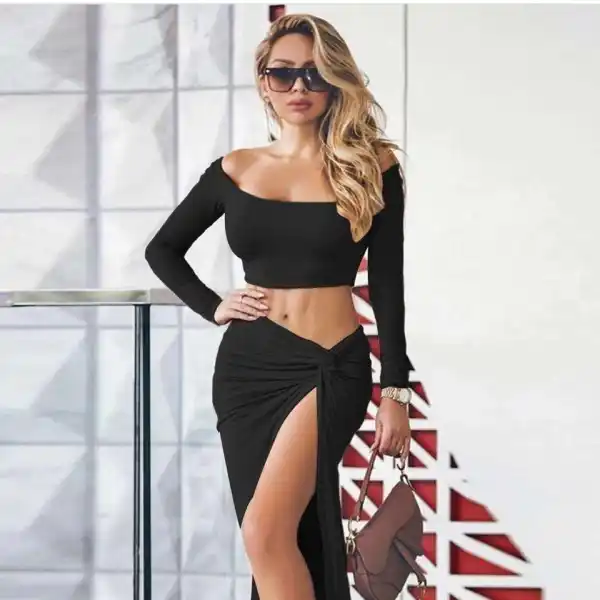 Conjunto largo falda nudo | New Secret
