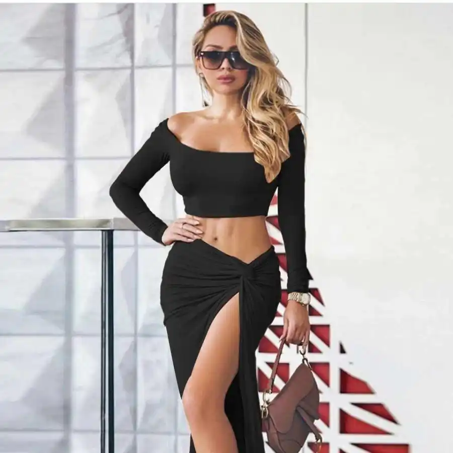 Conjunto largo falda nudo | New Secret