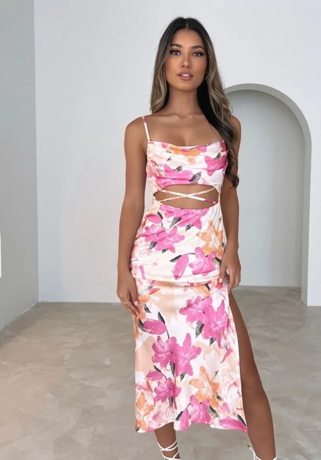 vestido midi estampado | New Secret