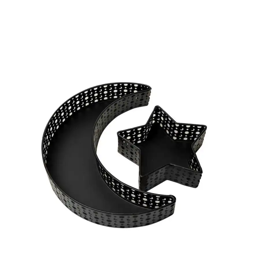 Plats lune et étoile noir | Magasin OUJDA