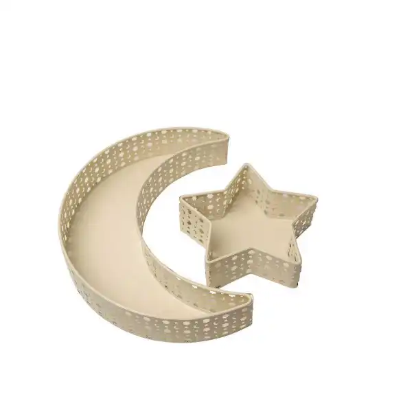 Plats lune et étoile blanc | Magasin OUJDA