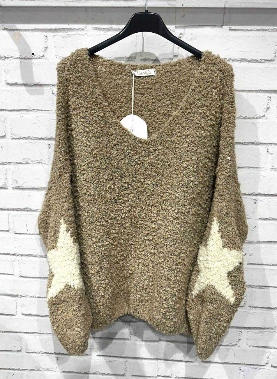 Pull en bouclette, coupe large | Jus de coco 