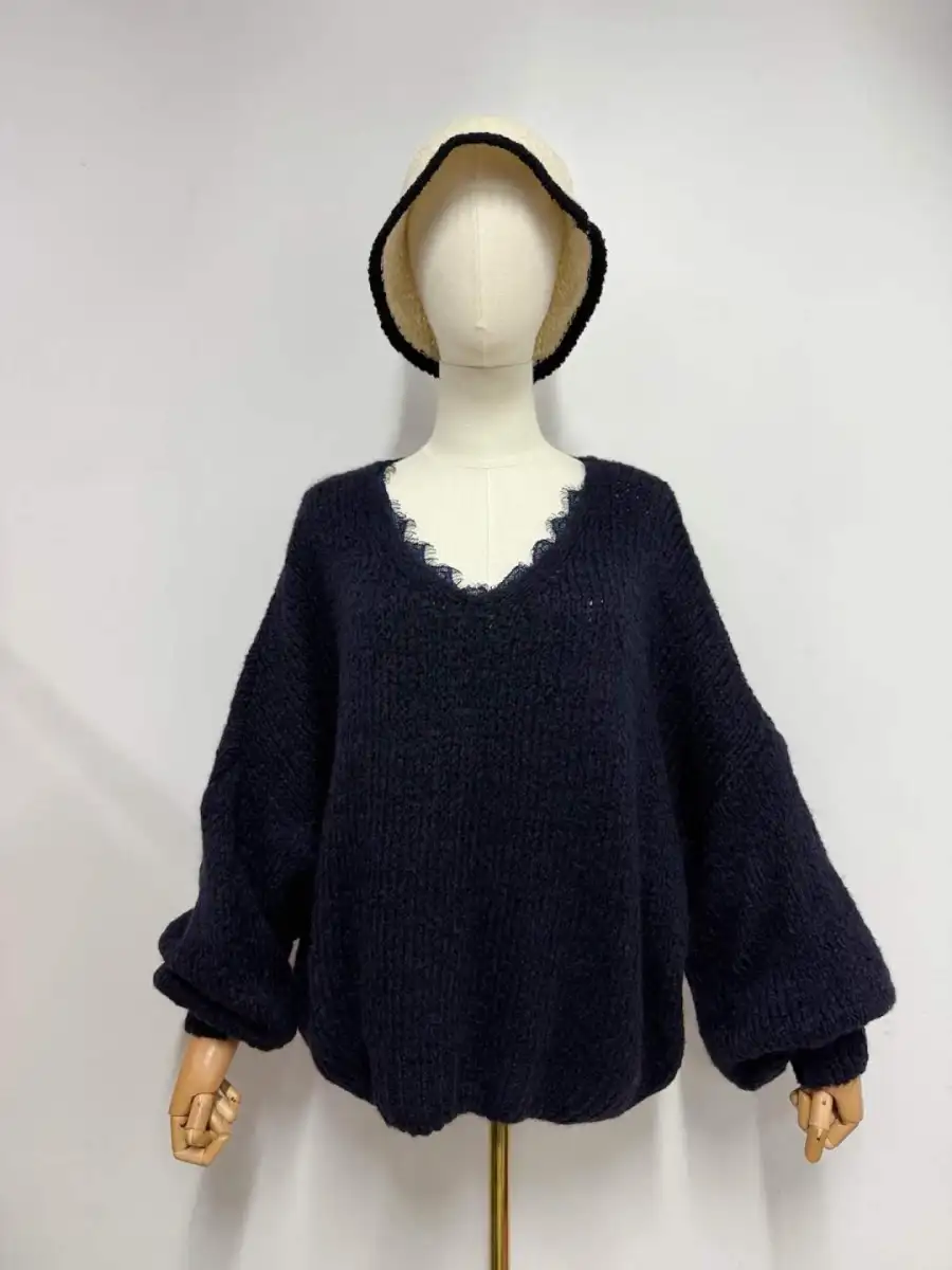 PULL GROSSE MAILLE LAINE  | Fandefringues