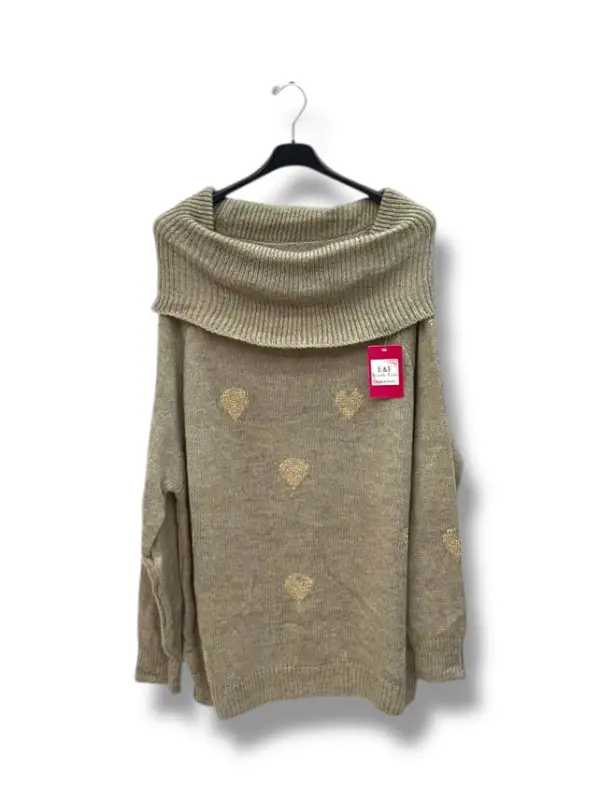Pull Avec Petite Cœur(Grande Taille) | Fandefringues