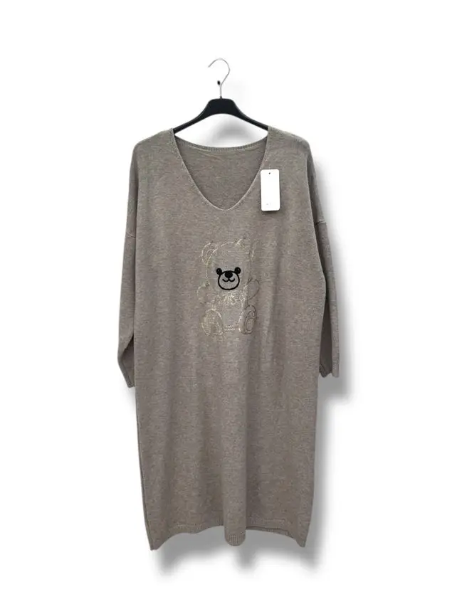 Robe Pull Imprime Nounours(Grande Taille) | Fandefringues