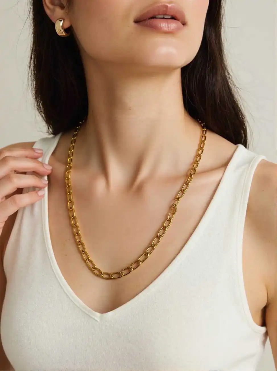 COLLIER EN ACIER INOXYDABLE : 45 CM+5 CM | Bijoux fantaisie 