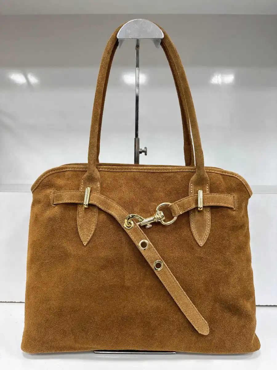 Borsa in pelle crosta scamosciata | Maelle B. Fashionlab 