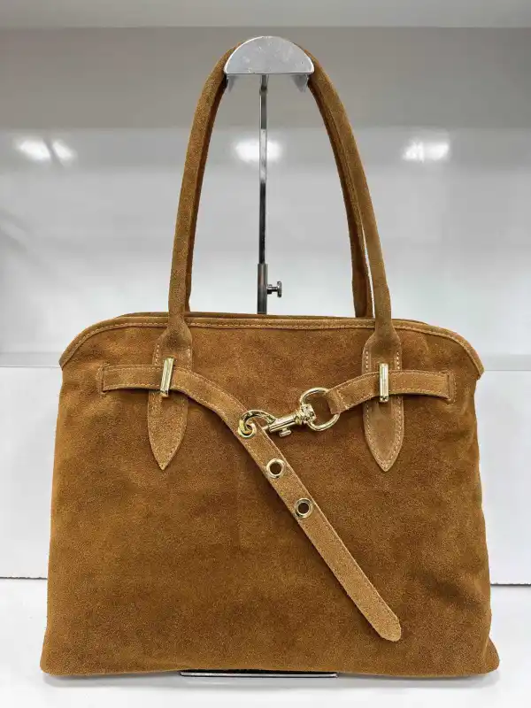 Borsa in pelle crosta scamosciata | Maelle B. Fashionlab 