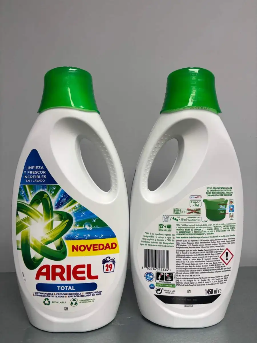 ariel liquide total 29 lavages 1450 ml | discount-destock 