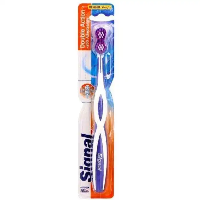 brosse à dents signal double action lot de 3 | discount-destock 