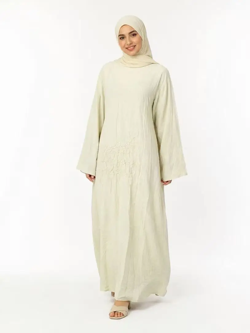 Robe Viscose Brodée | Aaba