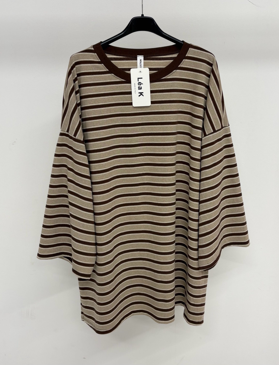 T Shirt Rayé En Coton Tricote | Aaba