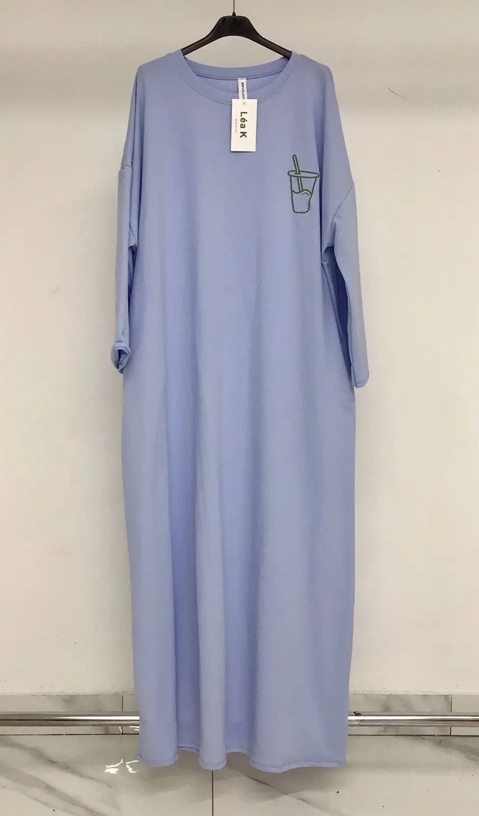Matcha Long Robe 95% Cotton | Aaba