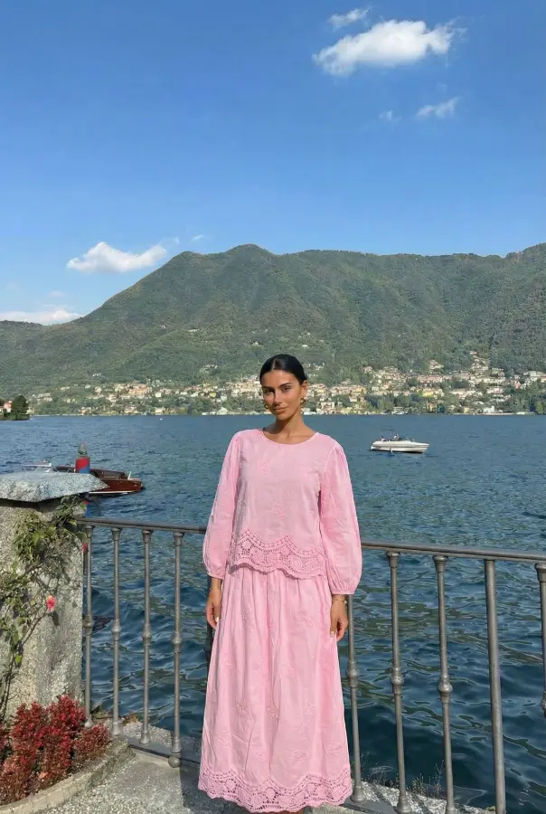 Jupe Oversize À Broderie Porté Avec Le Haut15125 Vendu Séparément | Vintage Mode