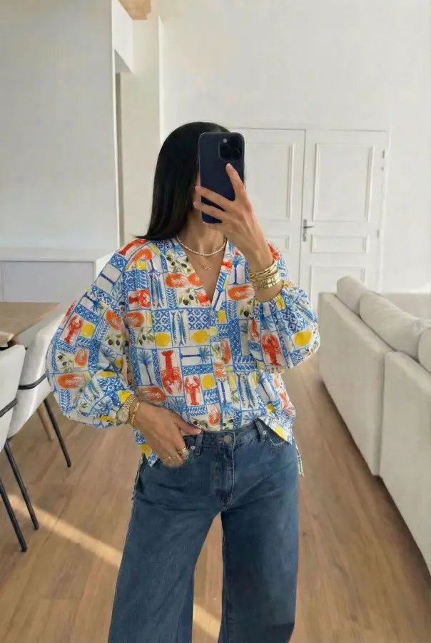 Chemise en viscose  | Vintage Mode