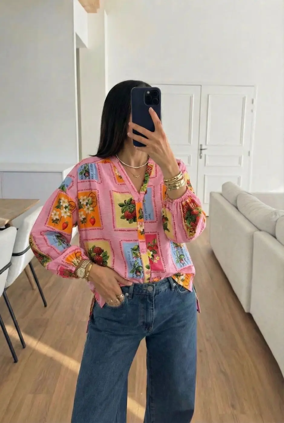 Chemise en viscose | Vintage Mode